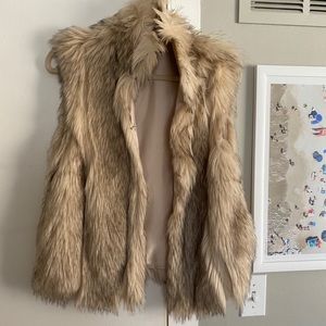 Like New Topshop Fur Vest Size 6